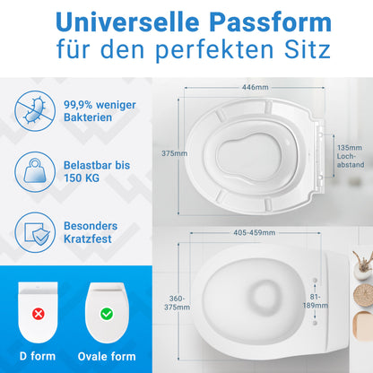 LOBENSWERK Toilettendeckel mit Kindersitz Oval Antibakteriell