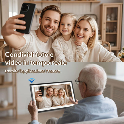 Frameo Digitaler Bilderrahmen 15.6 Zoll 32GB Full HD WLAN