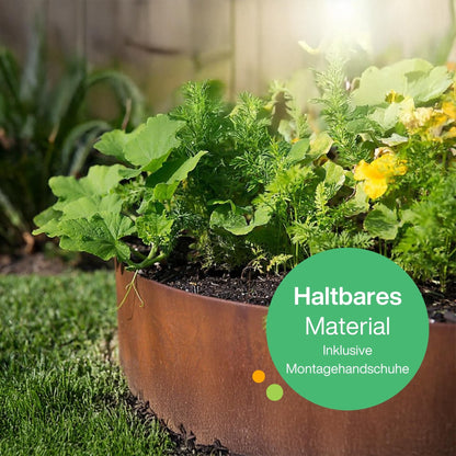 UNIGARDIA Pflanzring Cortenstahl Beeteinfassung Ø 100 cm H 20 cm