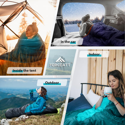Forceatt Schlafsack Deckenschlafsack 3-4 Jahreszeiten - 0-20°C