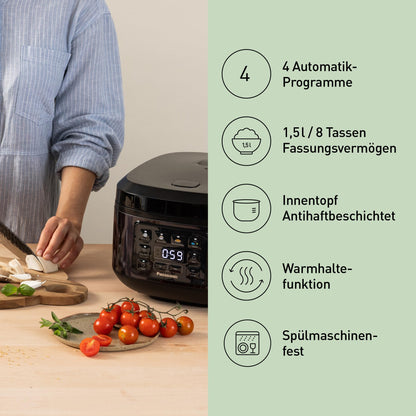 Panasonic SR-DA152KXE Reiskocher mit Dampfgarer - Schwarz