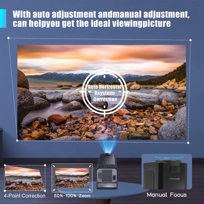 Android 13 Smart Beamer Projektor – 1080P Nativ, 5G WiFi