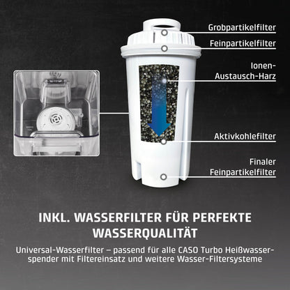 Caso HW 660 Heisswasserspender mit 2,7 l Tank und 7 Temperaturen