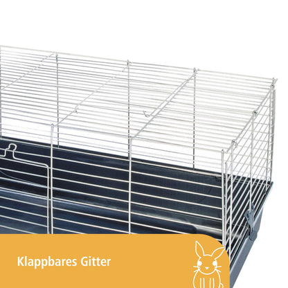 Gabbia Baldo Kaninchenkäfig - 100x53x46 cm dunkelblau