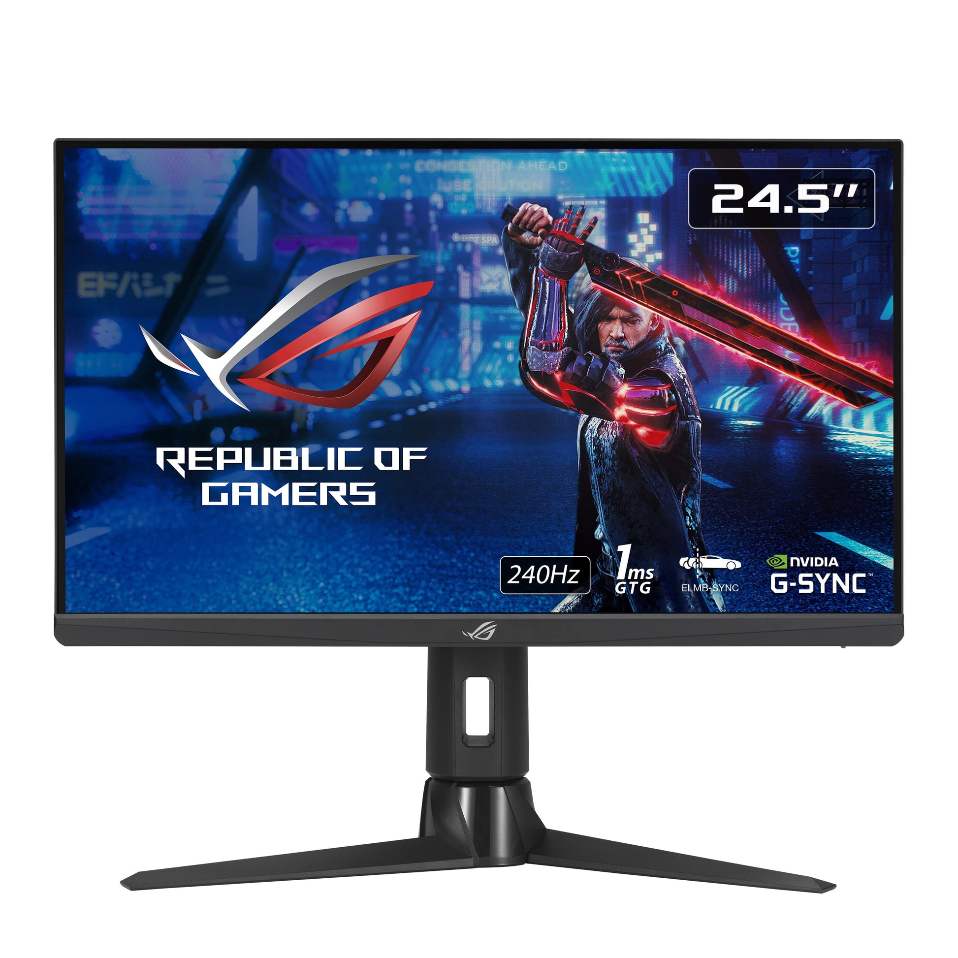 ASUS ROG Strix XG259CM Gaming Monitor 24.5 Zoll Full HD 240Hz. Schwarzer, rechteckiger Bildschirm für flüssiges Gaming mit 240Hz.