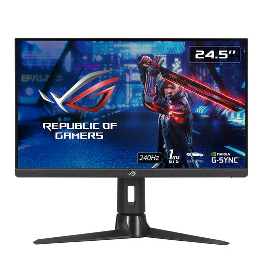 ASUS ROG Strix XG259CM Gaming Monitor 24.5 Zoll Full HD 240Hz. Schwarzer, rechteckiger Bildschirm für flüssiges Gaming mit 240Hz.