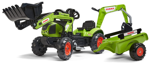 Falk Baggerlader Claas Arion 410 mit Anhänger Baggerschaufel