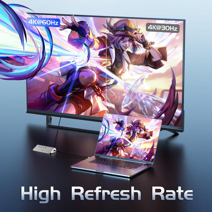 Intpw P9R PRO USB C Hub 10-in-1 Docking Station 4K HDMI PD 100W