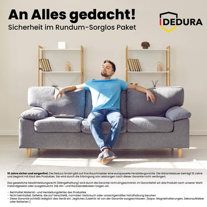 dedura Rauchmelder mit Magnethalterung, 10er Set, DIN EN 14604