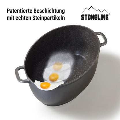 STONELINE Gourmet Bräter mit Deckel Induktion Oval 39x26 cm, 8,5 L