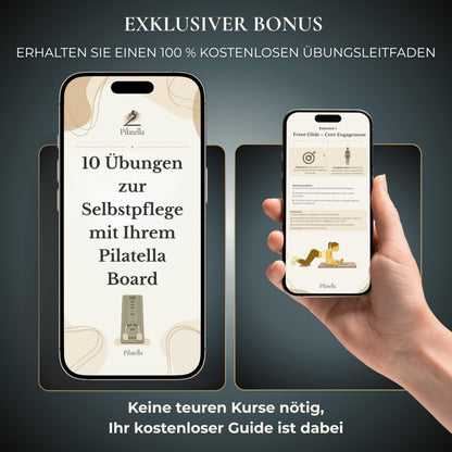 Pilatella Pilates Board faltbar, 5-in-1 Reformer für Zuhause, schwarz