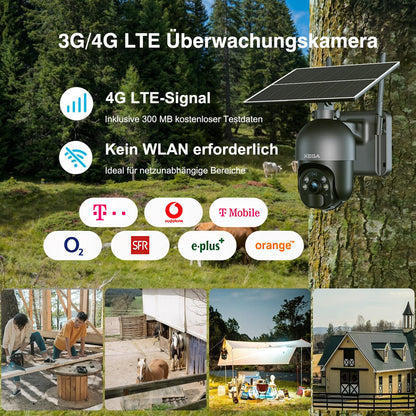 Xega 4G LTE Überwachungskamera Aussen Solar PTZ 2K Nachtsicht RBX-S20