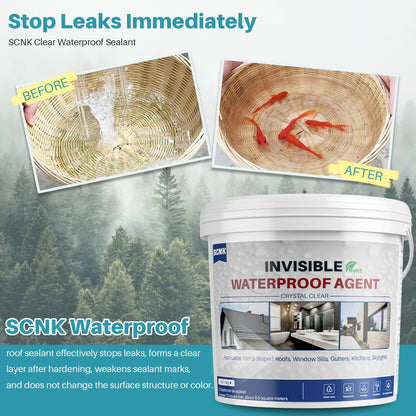 SCNK Transparentes wasserdichtes Dichtmittel, 5 kg, innen und aussen