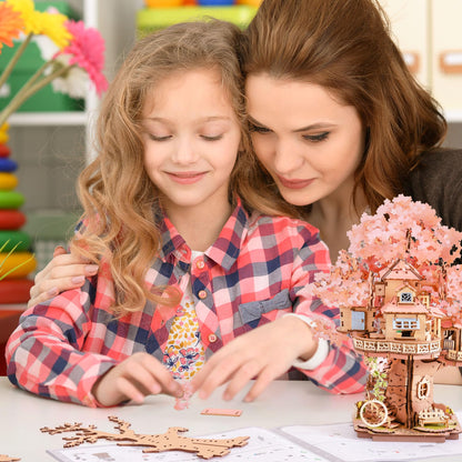 Rolife 3D Puzzle Sakura Baumhaus, Holz-Modellbausatz, 535 Teile