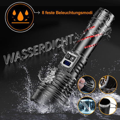 Relybo GT221 LED-Taschenlampe, USB aufladbar, stufenlos dimmbar