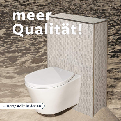 Blauer Hahn WC Sitz Isar oval weiss Duroplast Absenkautomatik