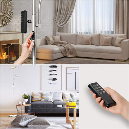 Anten Klara LED Deckenfluter Leselampe - Nickel matt dimmbar