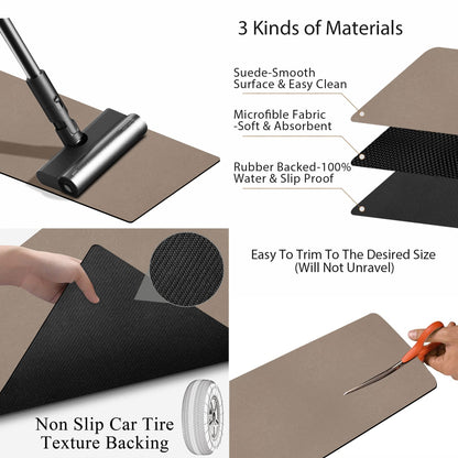 GOYLSER Anti-Rutsch Stufenmatten Innen 15 Stk - Braun 76x20cm