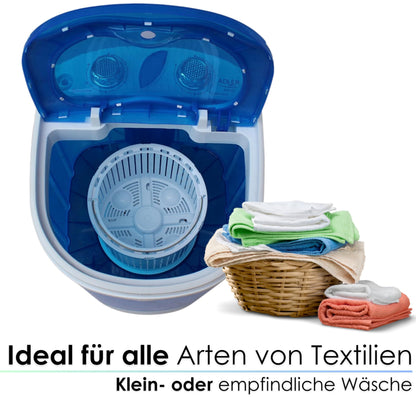 EcoWash Mini Waschmaschine Reisewaschautomat – 3 kg, Schleuder, 2 Kammern
