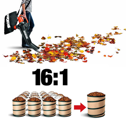 WORX WG505E Trivac – 3-in-1 Laubbläser & Laubsauger 3000W