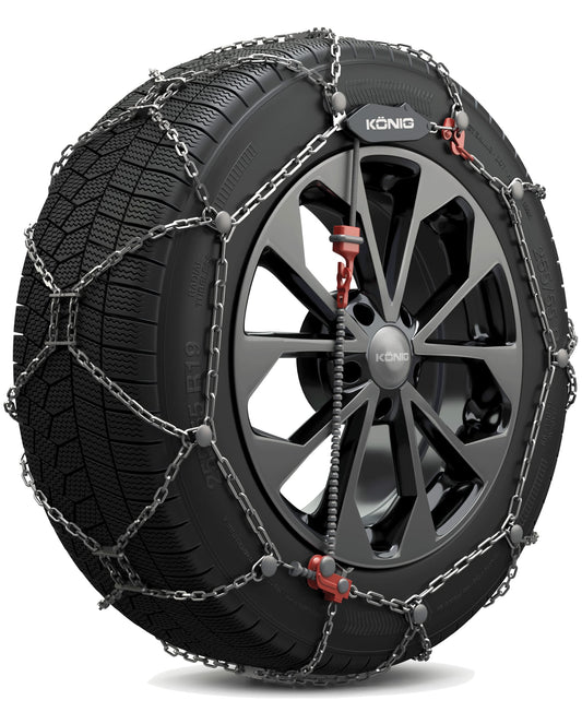 KÖNIG XG-12 PRO 252 Schneeketten – Für PKW & SUV. Robuste Metallketten zur Traktionsverbesserung auf Schnee und Eis.