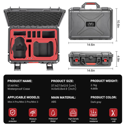 STARTRC DJI Mini 4 Pro Koffer – Wasserdicht, Druckbeständig