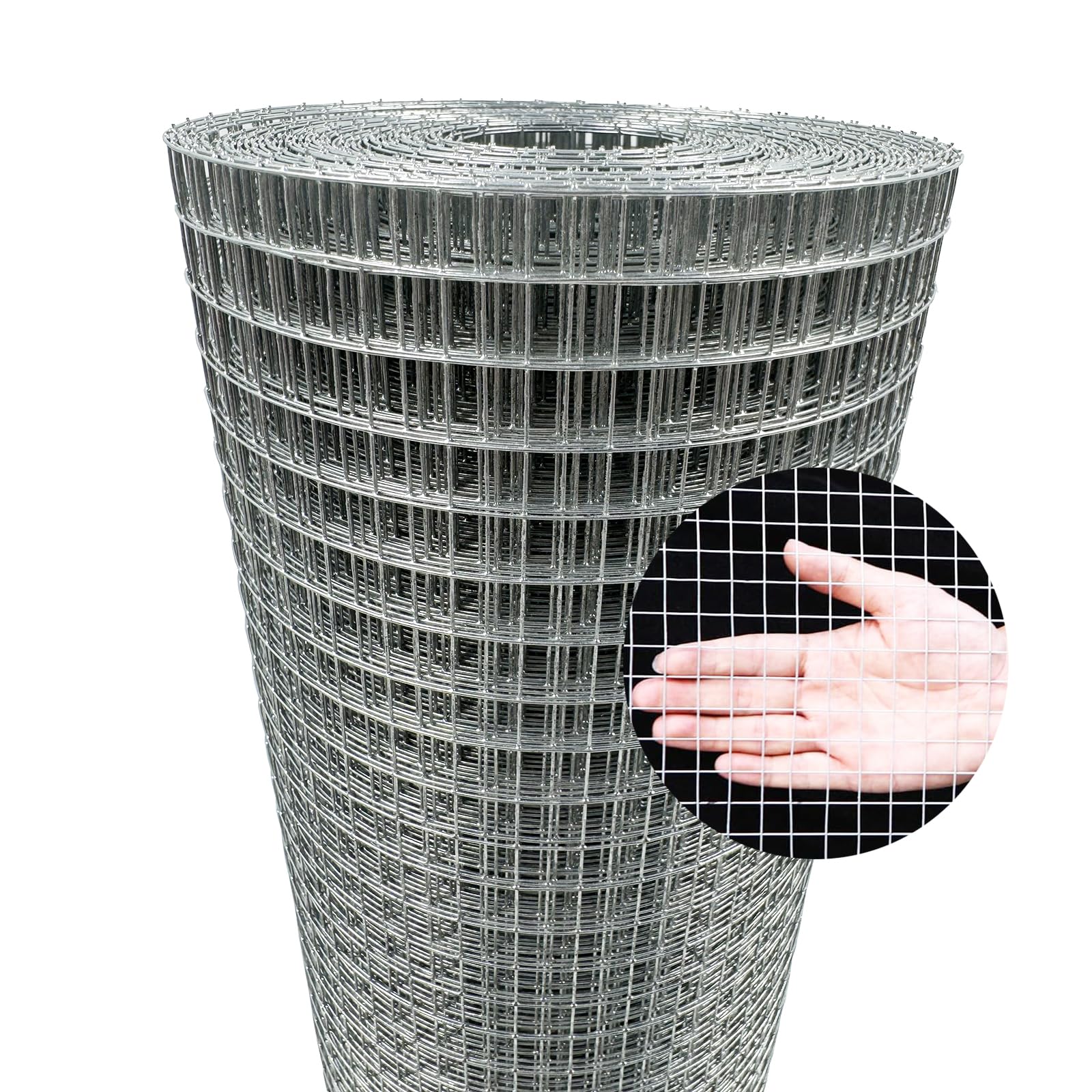YAGJIA Wühlmausgitter 1 x 10 m, Maschendraht verzinkt, 12,7 mm als aufgerolltes Drahtgitter