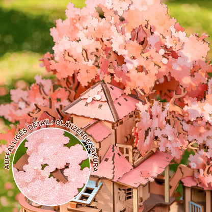 Rolife 3D Puzzle Sakura Baumhaus, Holz-Modellbausatz, 535 Teile