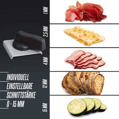 Heinrichs Metall-Allesschneider – Elektrisch, 200W, Edelstahlmesser