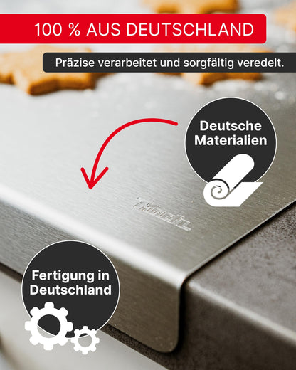 Koch Arbeitsplatte Edelstahl 50 x 40 cm Schneidebrett & Knetbrett