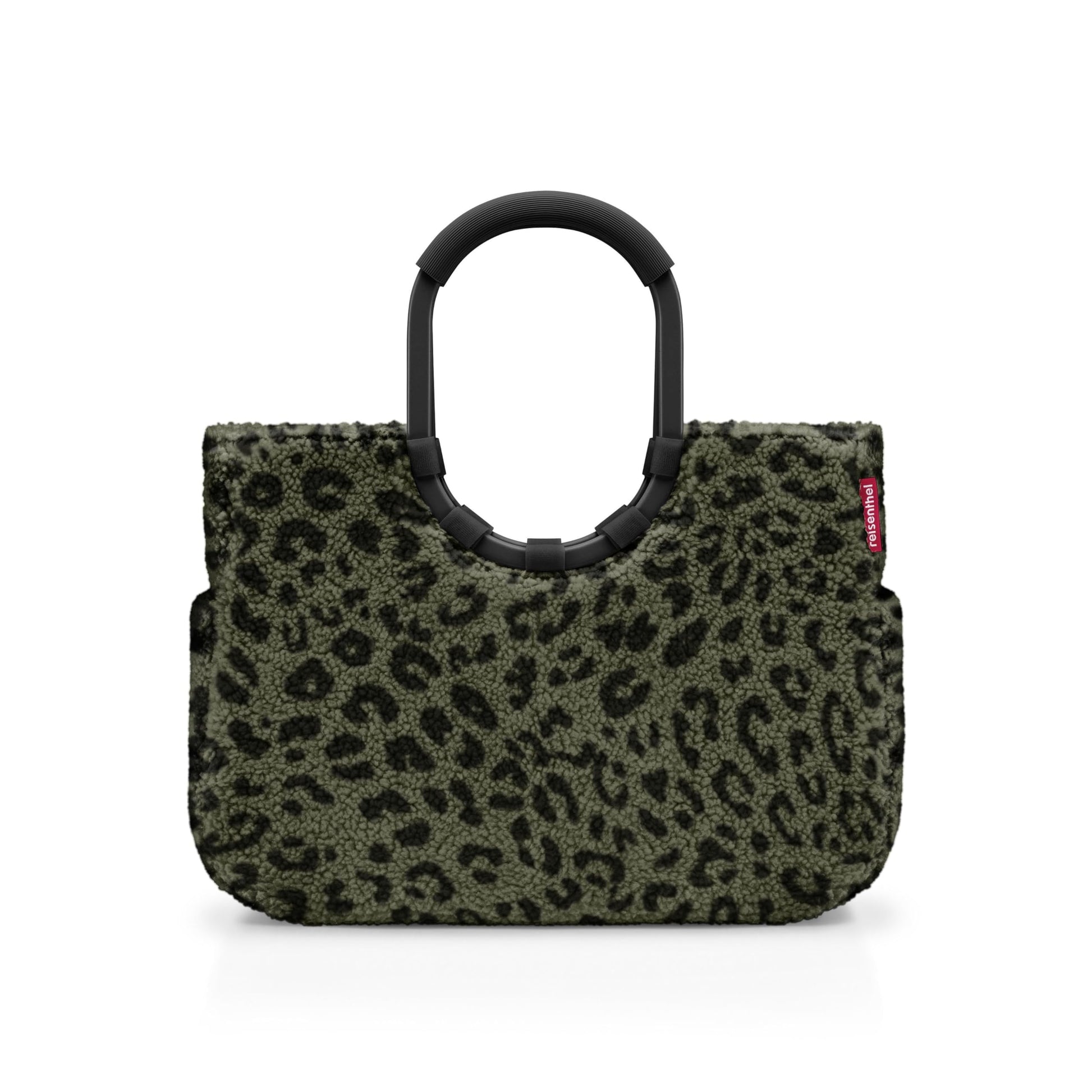 reisenthel loopshopper L Shopper teddy leo olive, 25 l – Tragetasche mit rundem Henkel und Standfüssen