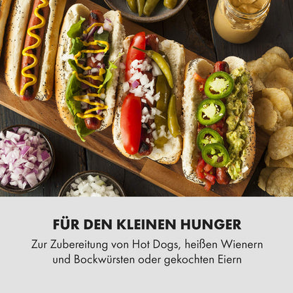 Klarstein Wurstfabrik Pro 550 Hot Dog Maker – Silber