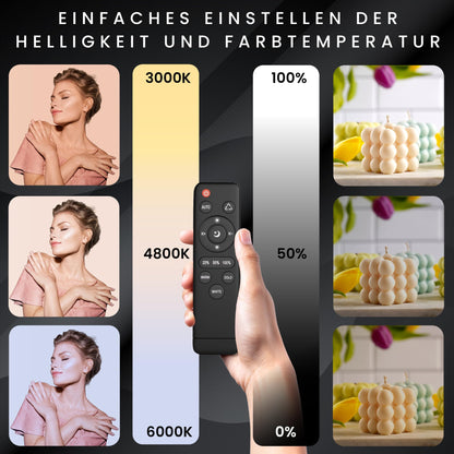 Pixetool Fotostudio Set – 2 Softboxen 50x70 cm mit LED-Lampen