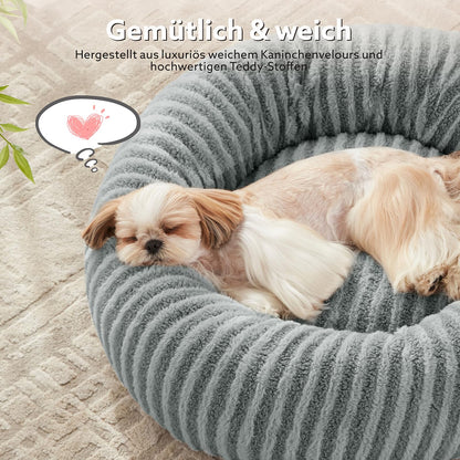 Pawk Hundebett rund flauschig waschbar mit Memory-Schaum, 76x76x20 cm