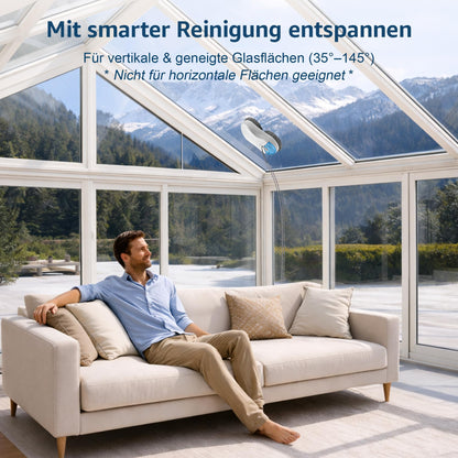 HUTT S55 Pro Fensterputzroboter mit 6500 Pa Saugkraft und SLAM 4.0