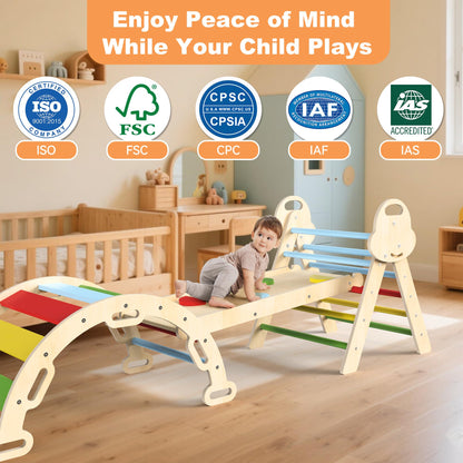 Montessori Indoor Spielset 7-in-1 Klettergerüst für Kleinkinder