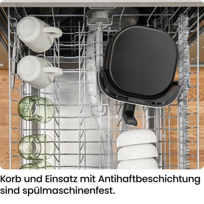 Chefman Heissluftfritteuse 5.7L Hi-Fry mit Sichtfenster – Schwarz