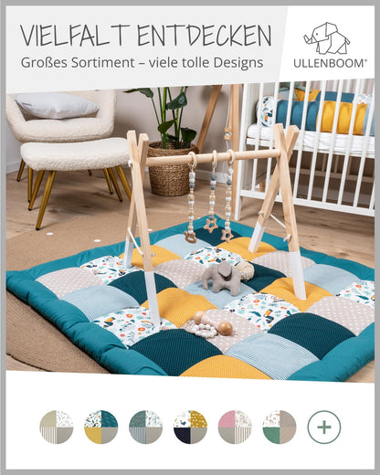 ULLENBOOM Krabbeldecke Baby – Dschungel Design 140x140 cm