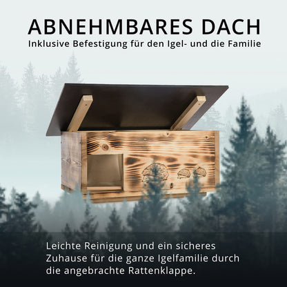 Woid Herz Igelhaus XXXL IG2 – Labyrinth & Rattenklappe gebrannt