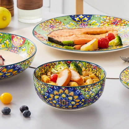 vancasso SIMI Geschirrset 24-teilig aus Porzellan, Boho Tafelservice