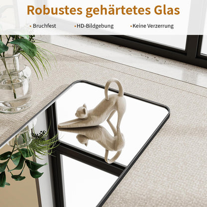 Koonmi Standspiegel Ganzkörper – Abgerundet 53x163 cm Schwarz