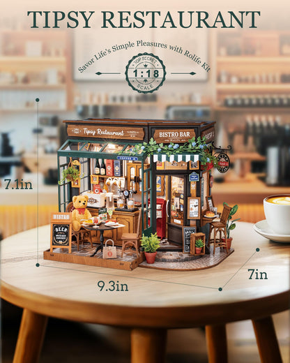 Rolife Tipsy Restaurant DIY Miniaturhaus Bausatz aus Holz