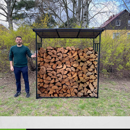 WIELS® Metall Kaminholzregal Aussen XXL - 185x70x185cm