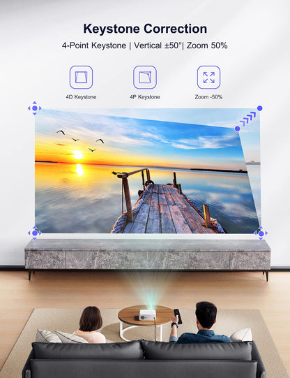 WiMiUS LED Heimkino Projektor – Full HD 4K 12000 Lumen