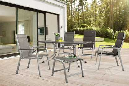 Kettler Basic Plus Advantage Gartenstuhl Hochlehner - Silber/Anthrazit