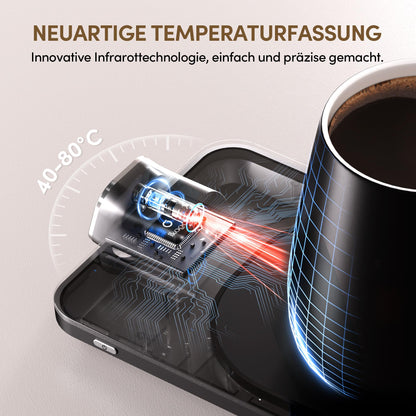 Ikago intelligentes beheiztes Kaffeewärmer Set - Schwarz