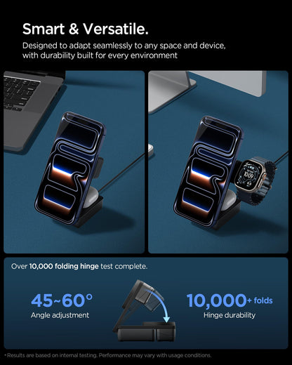 Spigen Essential Qi2.2 25W 3-in-1 MagSafe Ladestation faltbar
