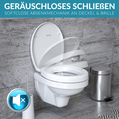 BenaVita Premium WC Sitzerhöhung 5 cm - Duroplast Absenkautomatik