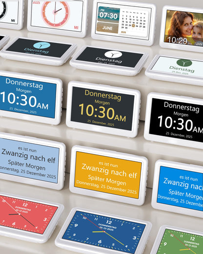 Roxicosly Digitaler Kalender, Demenz-Uhr für Senioren, 7 Zoll