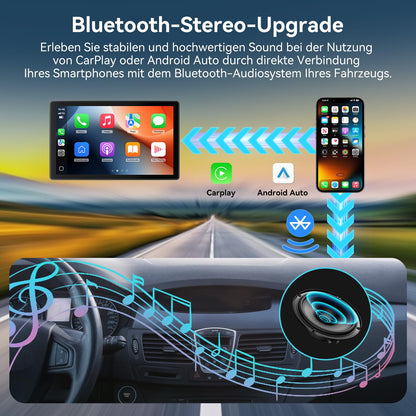 Carpeer 9 Zoll CarPlay Android Auto Display mit 4K Kamera